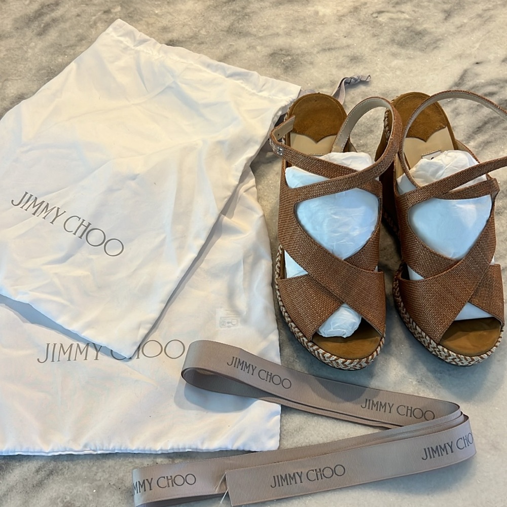 NIB Jimmy CHOO Wedge 39.5 (fits like 8.5) - Picture 6 of 8